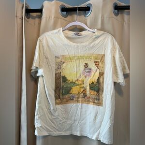 Anthropologie Cream Graphic Tee
